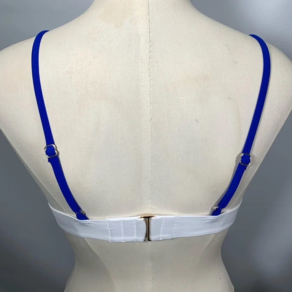 Express ColorBlock Triangle‎ Bikini Top - Picture 2 of 7